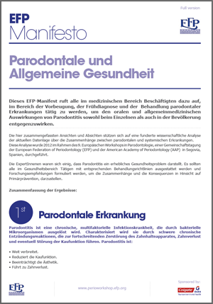 EFP Manifest - Parodontale & Allgemeine Gesundheit
