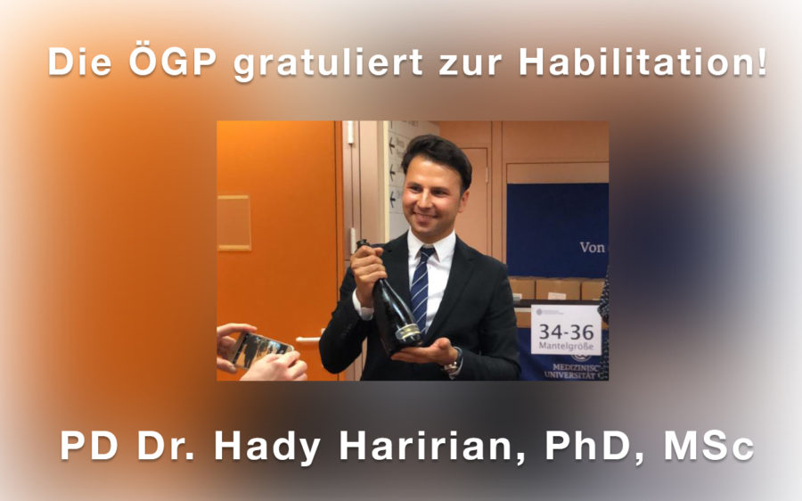 Gratulation zur Habilitation – PD Dr. Hady Haririan