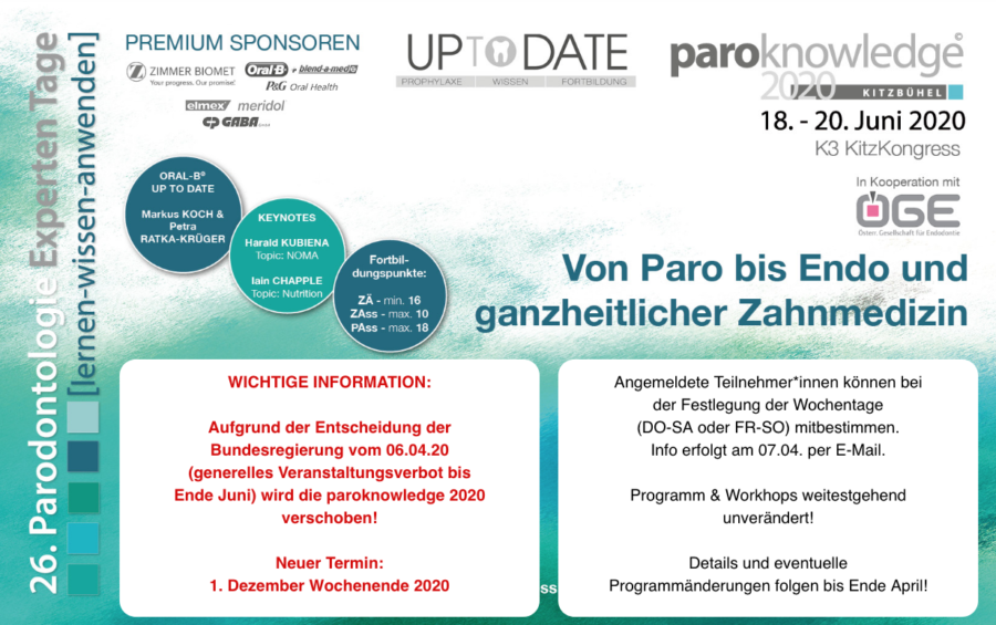 Wichtige Info: paroknowledge 2020 muss verschoben werden!