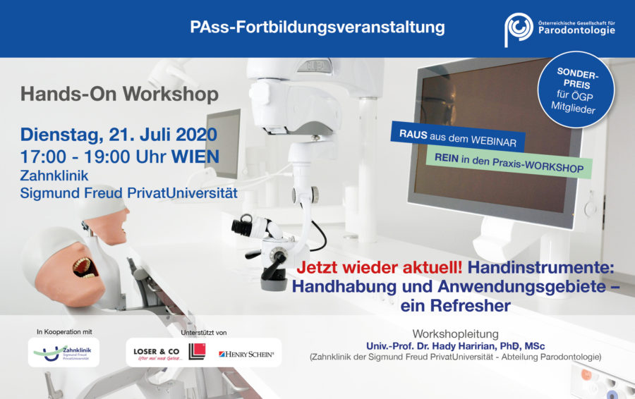 Workshop – Jetzt wieder aktuell! Handinstrumente, Wien 21.07.