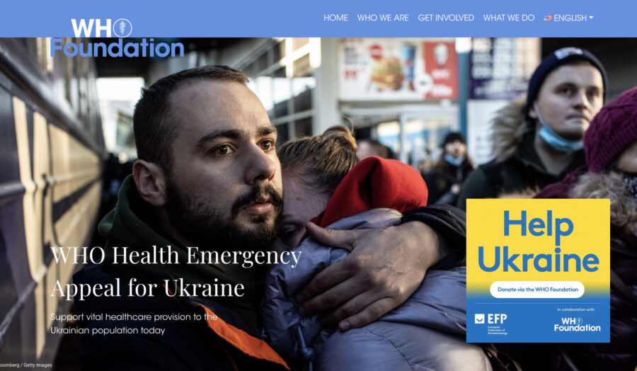 EFP – WHO Spendenkampagne für die Ukraine